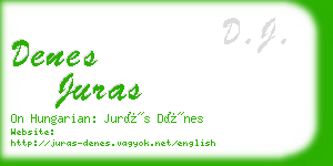 denes juras business card